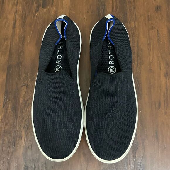 ROTHY'S The Sneaker Slip-On Flats Round Toe in Black - Picture 1 of 9